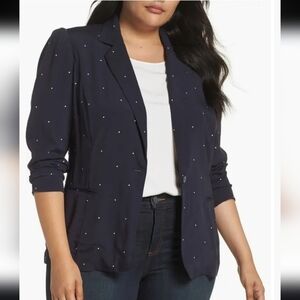 Vince Camuto 100% Viscose Soho Pindot Notch Collar Blazer Jacket Size 20W